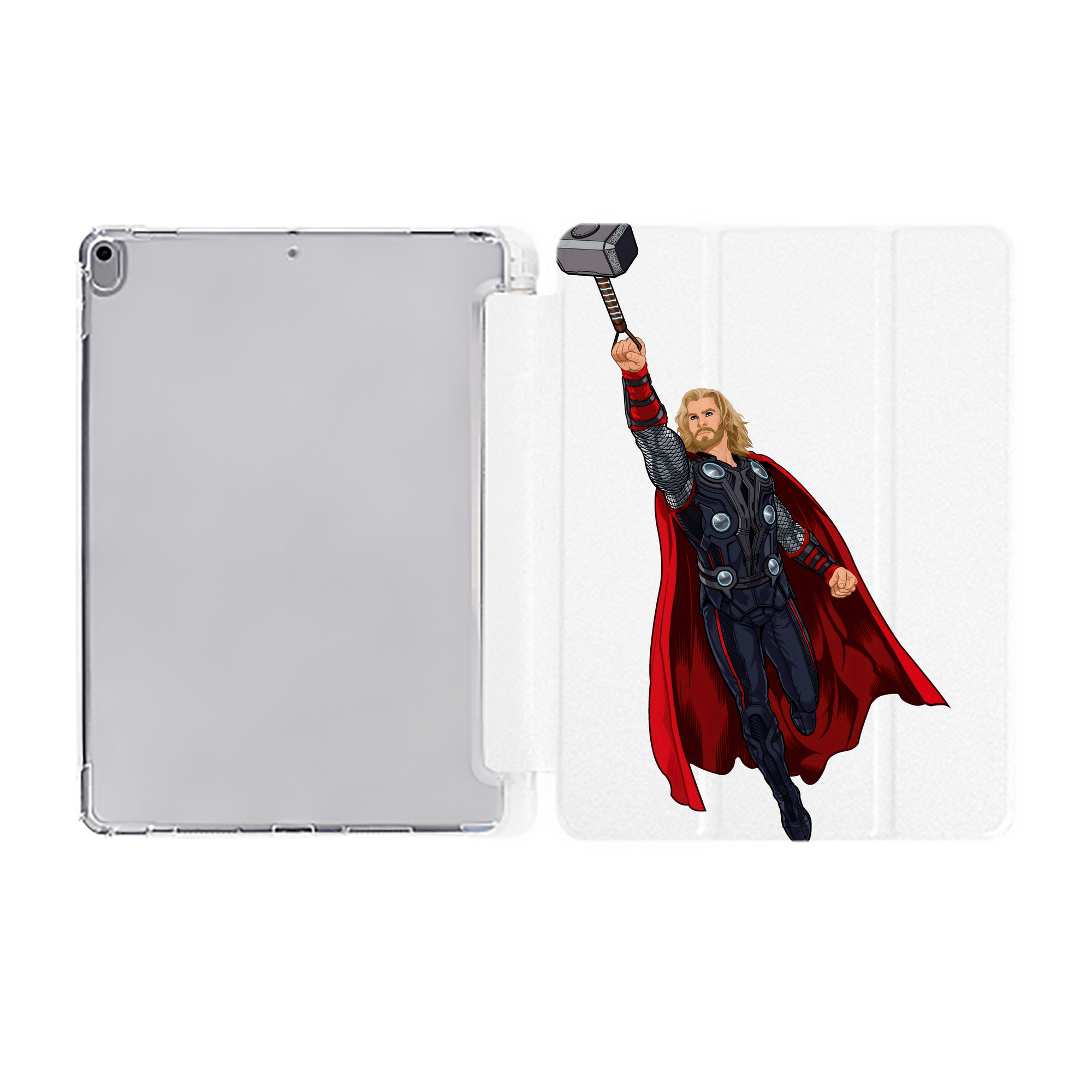 （画像用） アベンジャーズ The Avengers IPad ケース ペン収納付き 三つ折りスタンド PUレザー×シリコン 対応機種9.5/10.5/10.9インチ